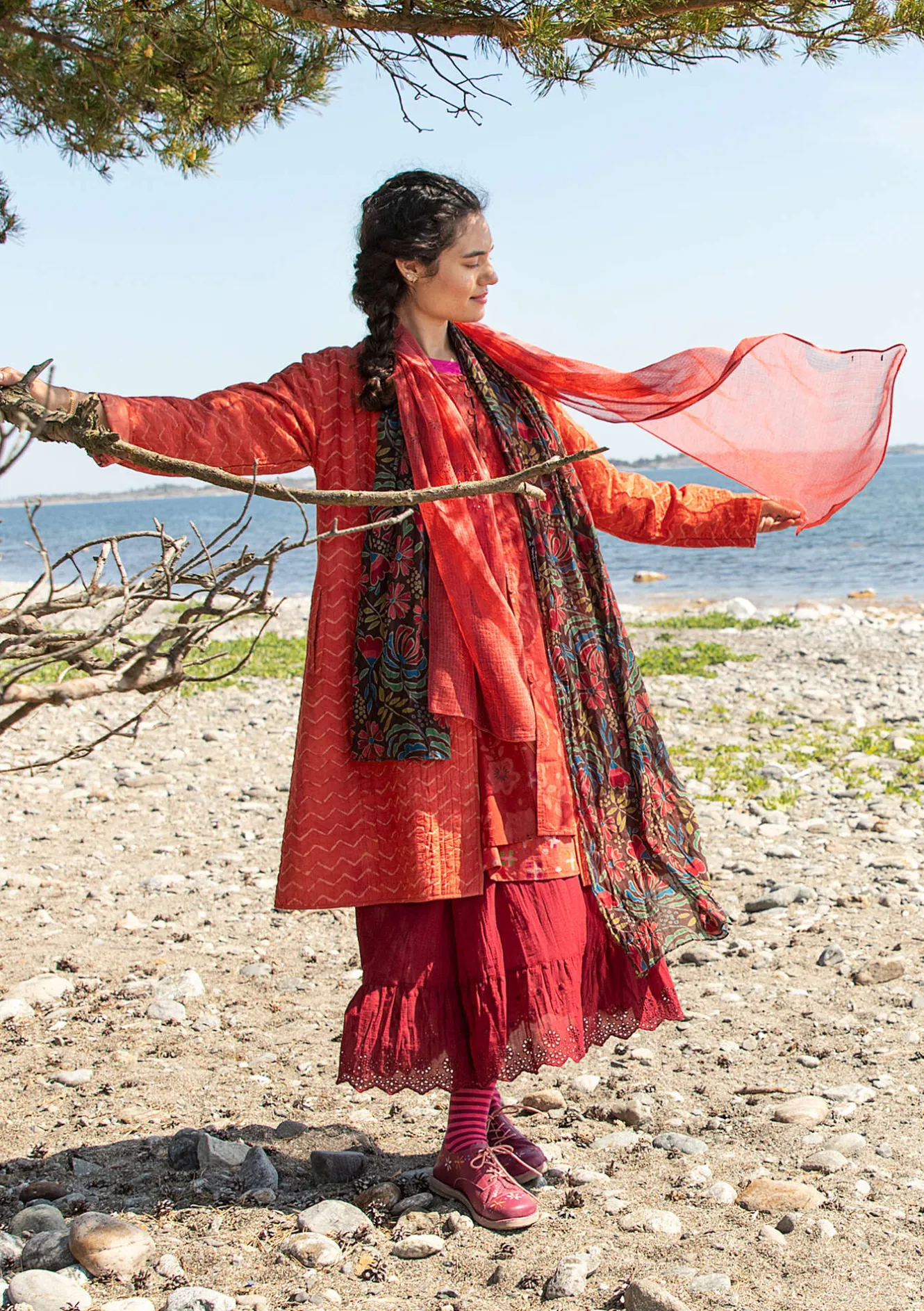 Gudrun Sjödén Vändbar kappa "Kavita" i ekologisk bomull