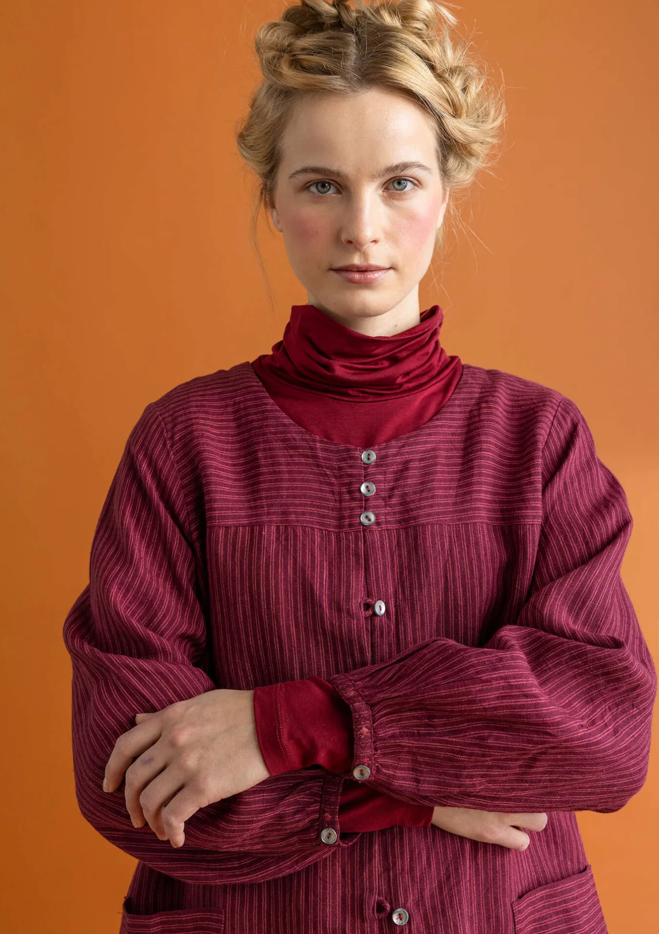 Gudrun Sjödén Vävd artistblus ”Asta” i lin