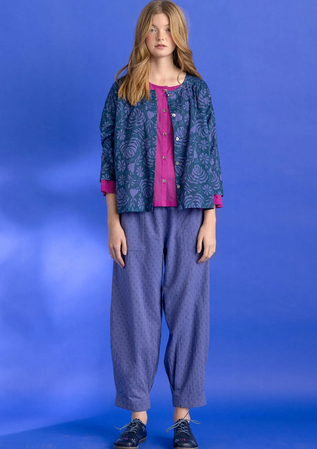 Gudrun Sjödén Vävd blus ”Hedda” i ekologisk bomull