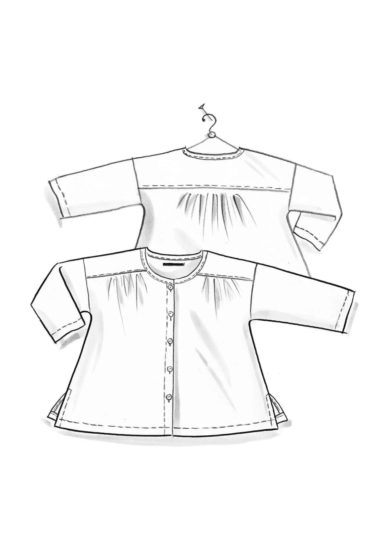 Gudrun Sjödén Vävd blus ”Hedda” i ekologisk bomull