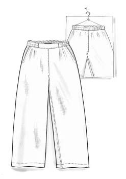 Gudrun Sjödén Vävd byxa ”Asta” i lin