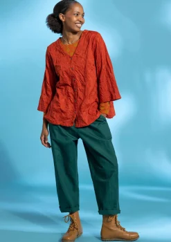 Gudrun Sjödén Vävd byxa i ekologisk bomull/lin