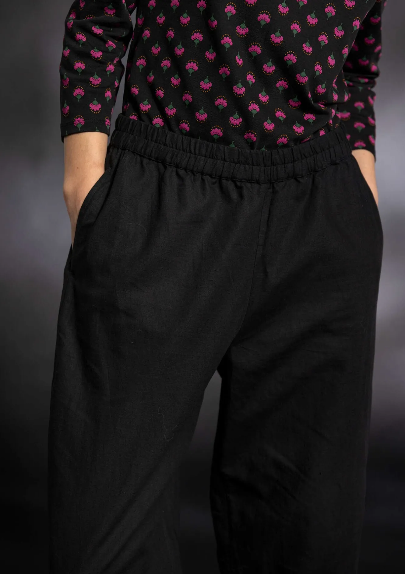 Gudrun Sjödén Vävd byxa i ekologisk bomull/lin