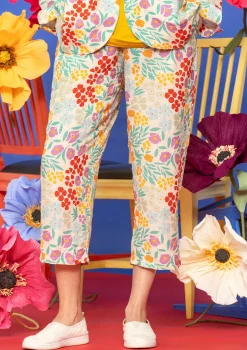 Gudrun Sjödén Vävd byxa "Margit" i lin/modal