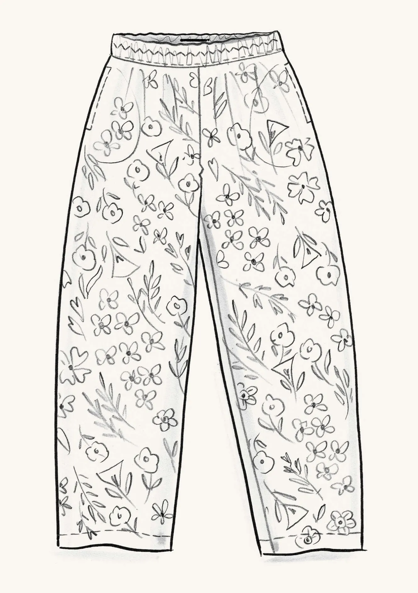 Gudrun Sjödén Vävd byxa "Margit" i lin/modal