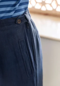 Gudrun Sjödén Vävd byxa "Stina" i ekologisk bomull