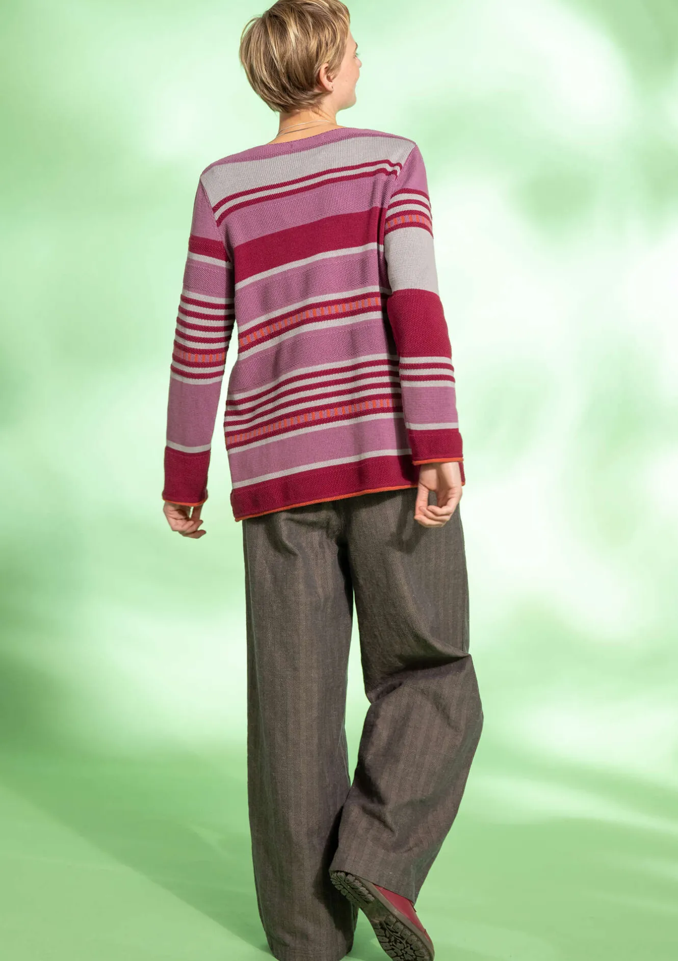 Gudrun Sjödén Vävd byxa "Woodland" i ekologisk bomull/lin