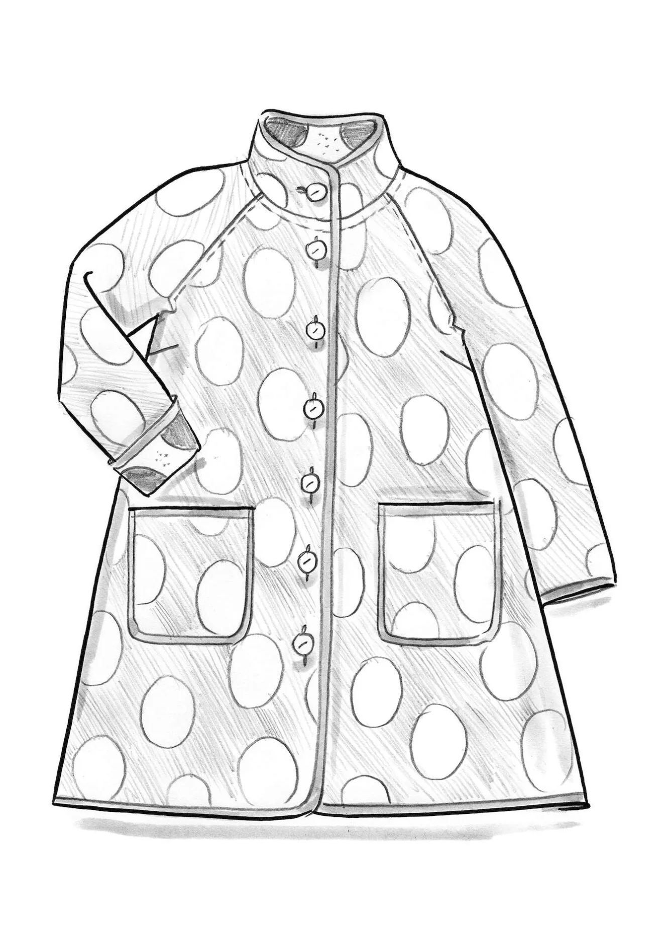 Gudrun Sjödén Vävd kappa "Stone" i ullblandning