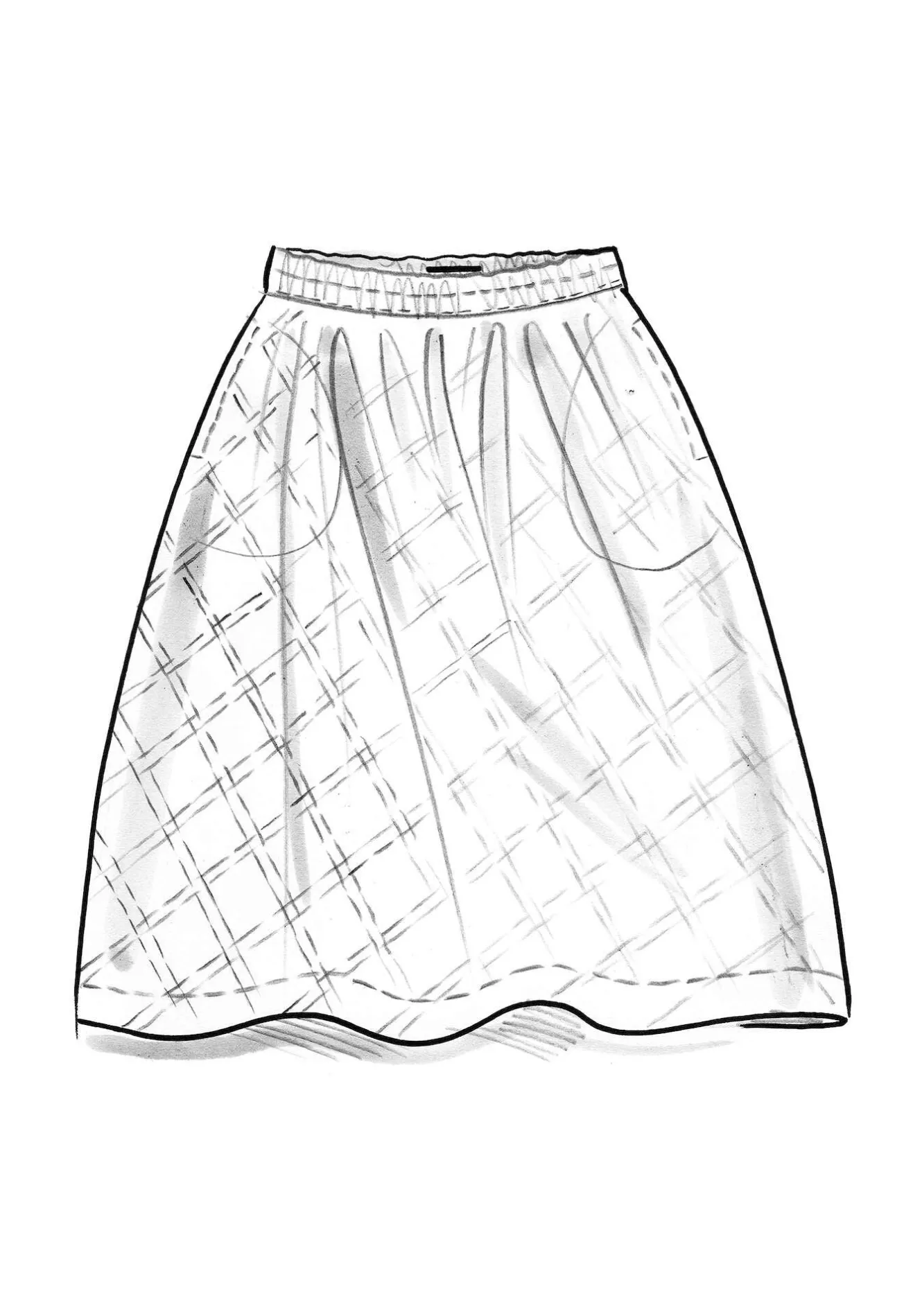 Gudrun Sjödén Vävd kjol "Helga" i ekologisk bomull