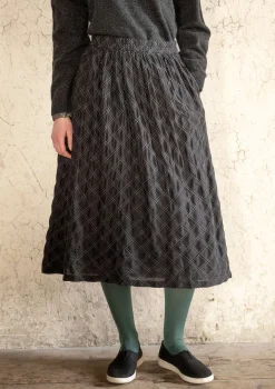 Gudrun Sjödén Vävd kjol "Helga" i ekologisk bomull