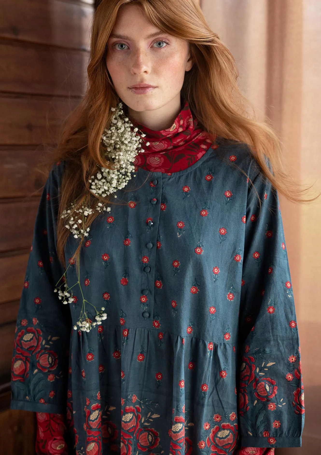 Gudrun Sjödén Vävd klänning "Asta" i ekologisk bomull