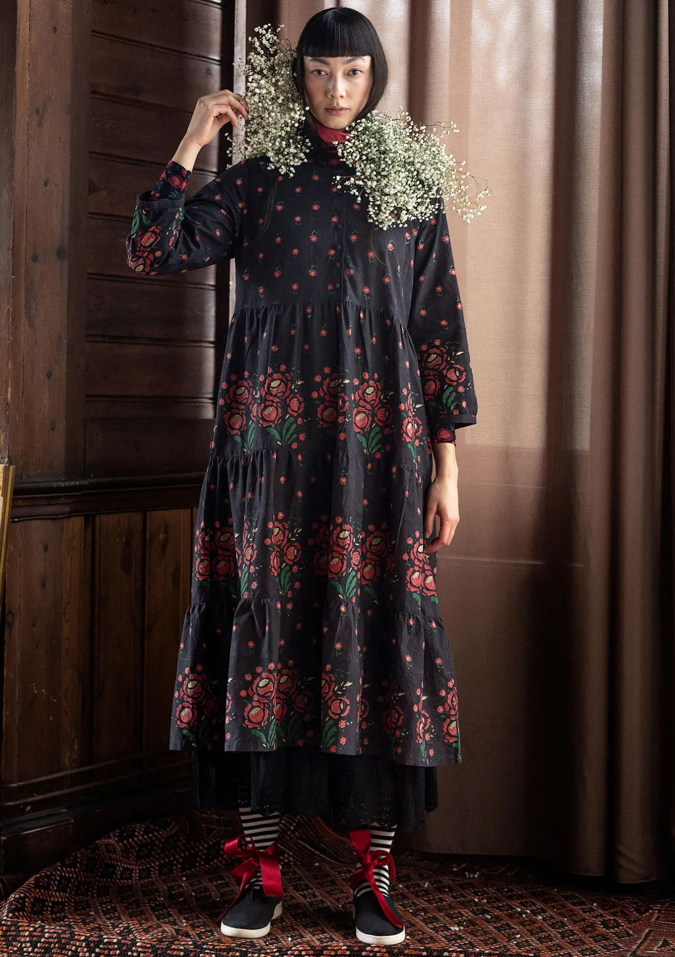 Gudrun Sjödén Vävd klänning "Asta" i ekologisk bomull