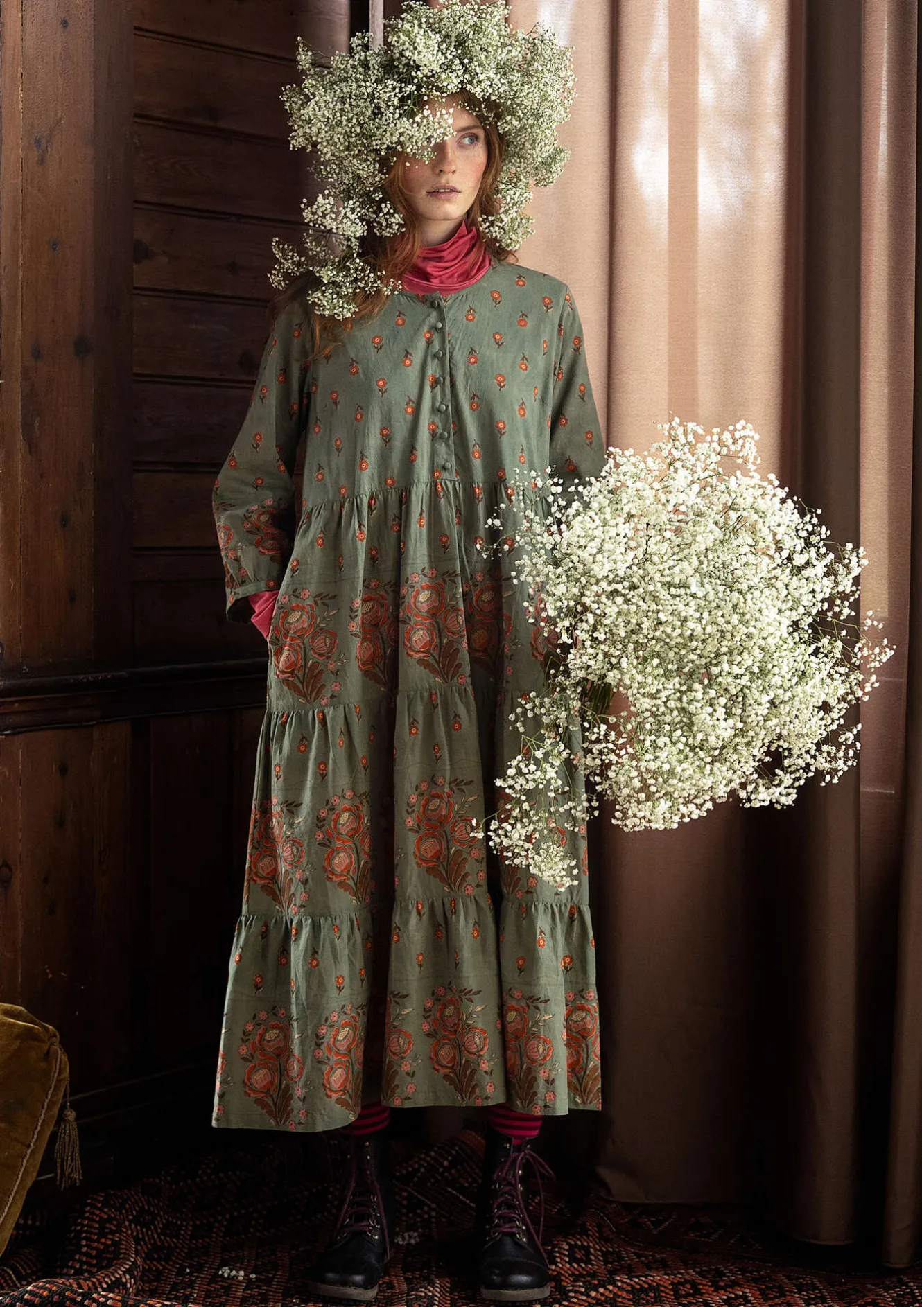 Gudrun Sjödén Vävd klänning "Asta" i ekologisk bomull