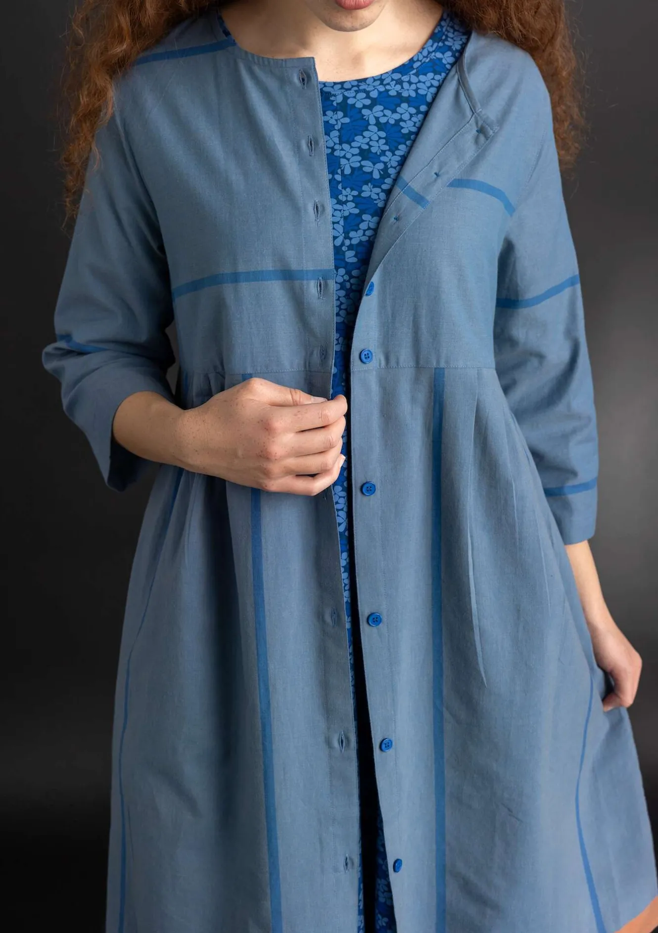 Gudrun Sjödén Vävd klänning ”Ava” i ekologisk bomull