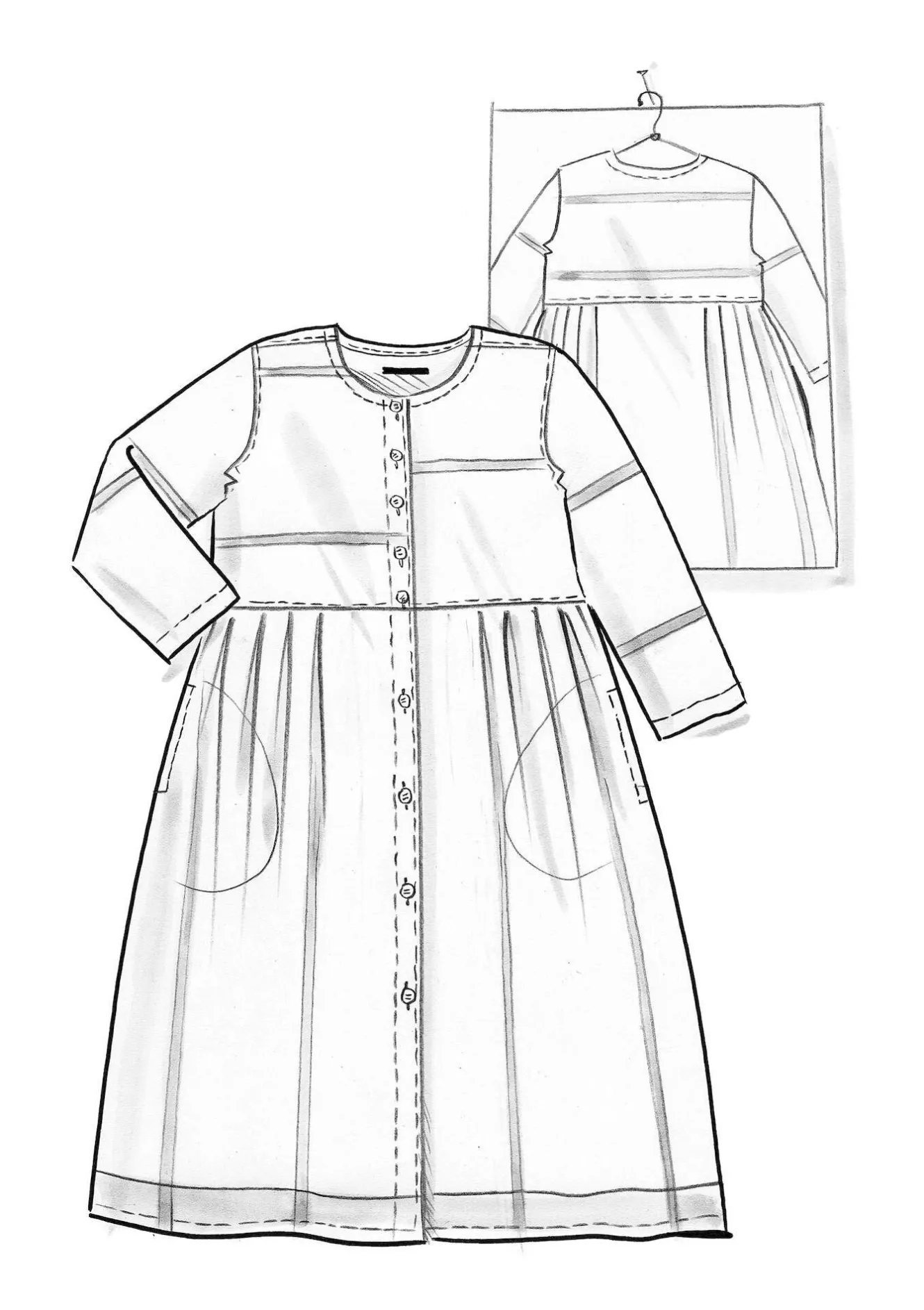 Gudrun Sjödén Vävd klänning ”Ava” i ekologisk bomull