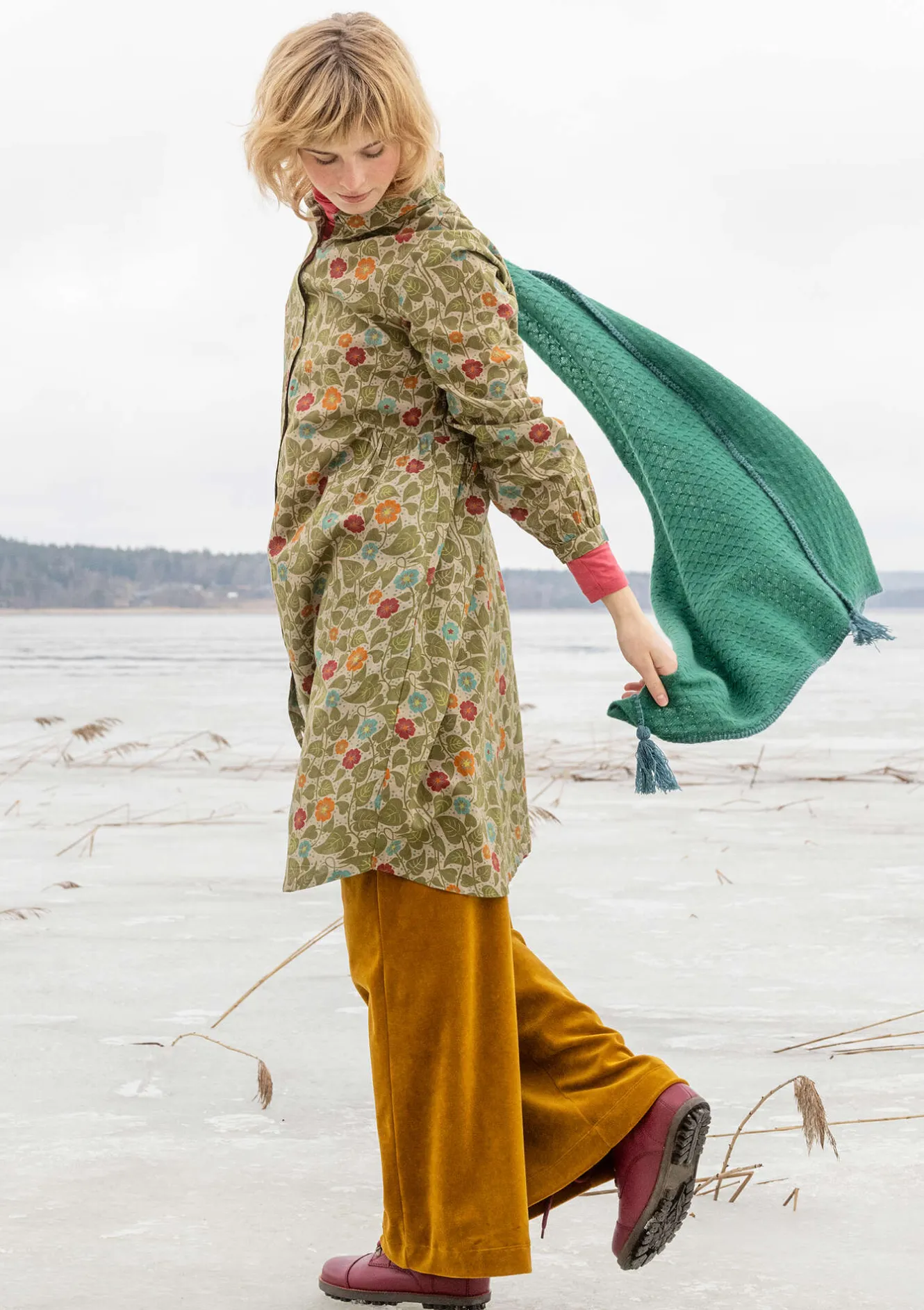 Gudrun Sjödén Vävd klänning "Borealis" i ekologisk bomull