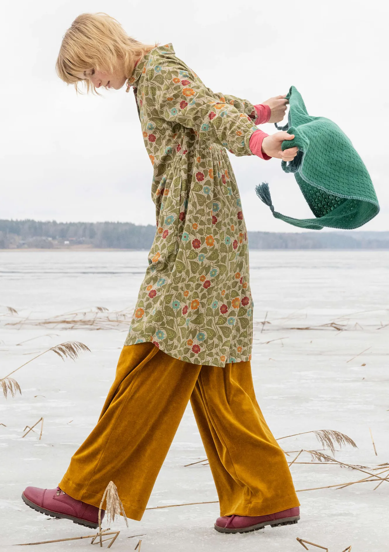 Gudrun Sjödén Vävd klänning "Borealis" i ekologisk bomull