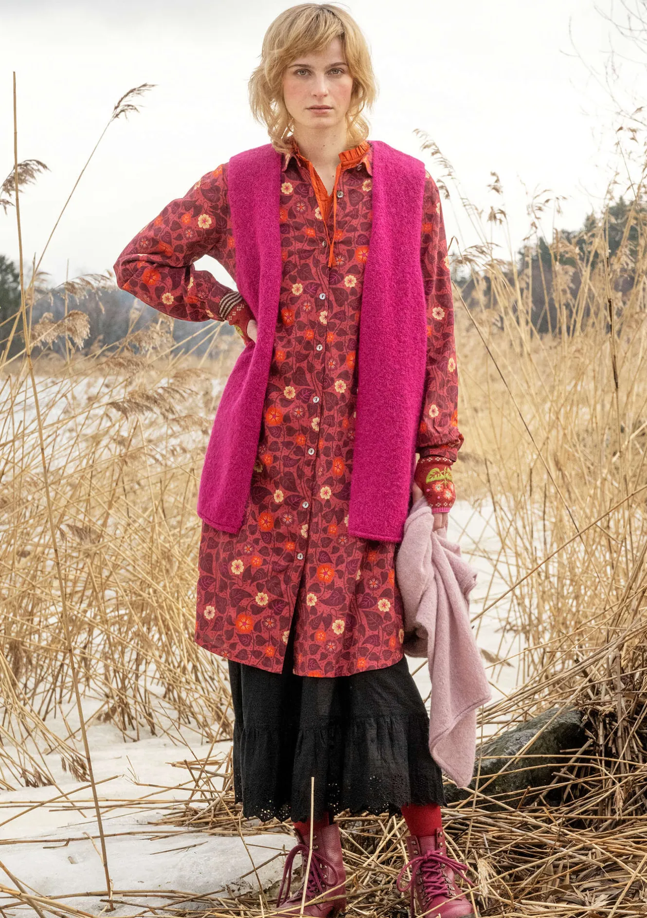 Gudrun Sjödén Vävd klänning "Borealis" i ekologisk bomull