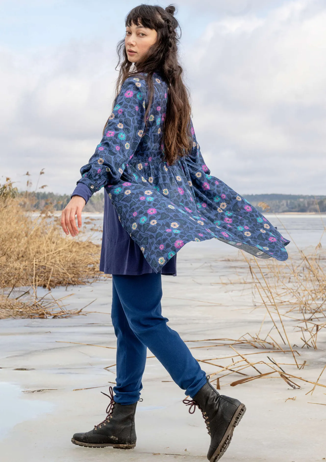 Gudrun Sjödén Vävd klänning "Borealis" i ekologisk bomull