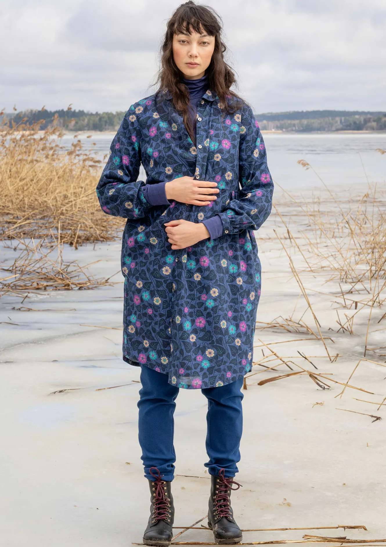 Gudrun Sjödén Vävd klänning "Borealis" i ekologisk bomull