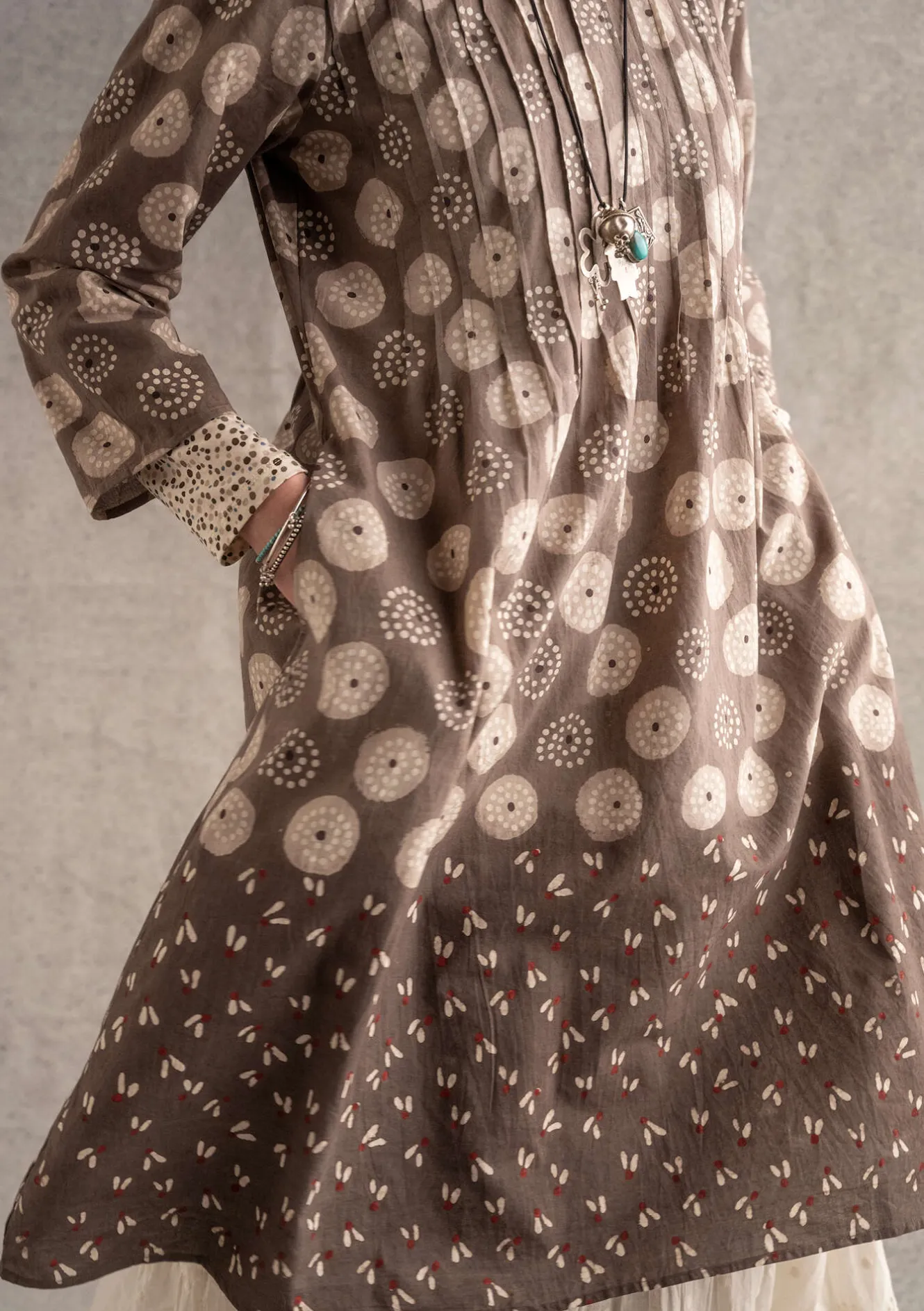 Gudrun Sjödén Vävd klänning "Clay" i ekologisk bomull