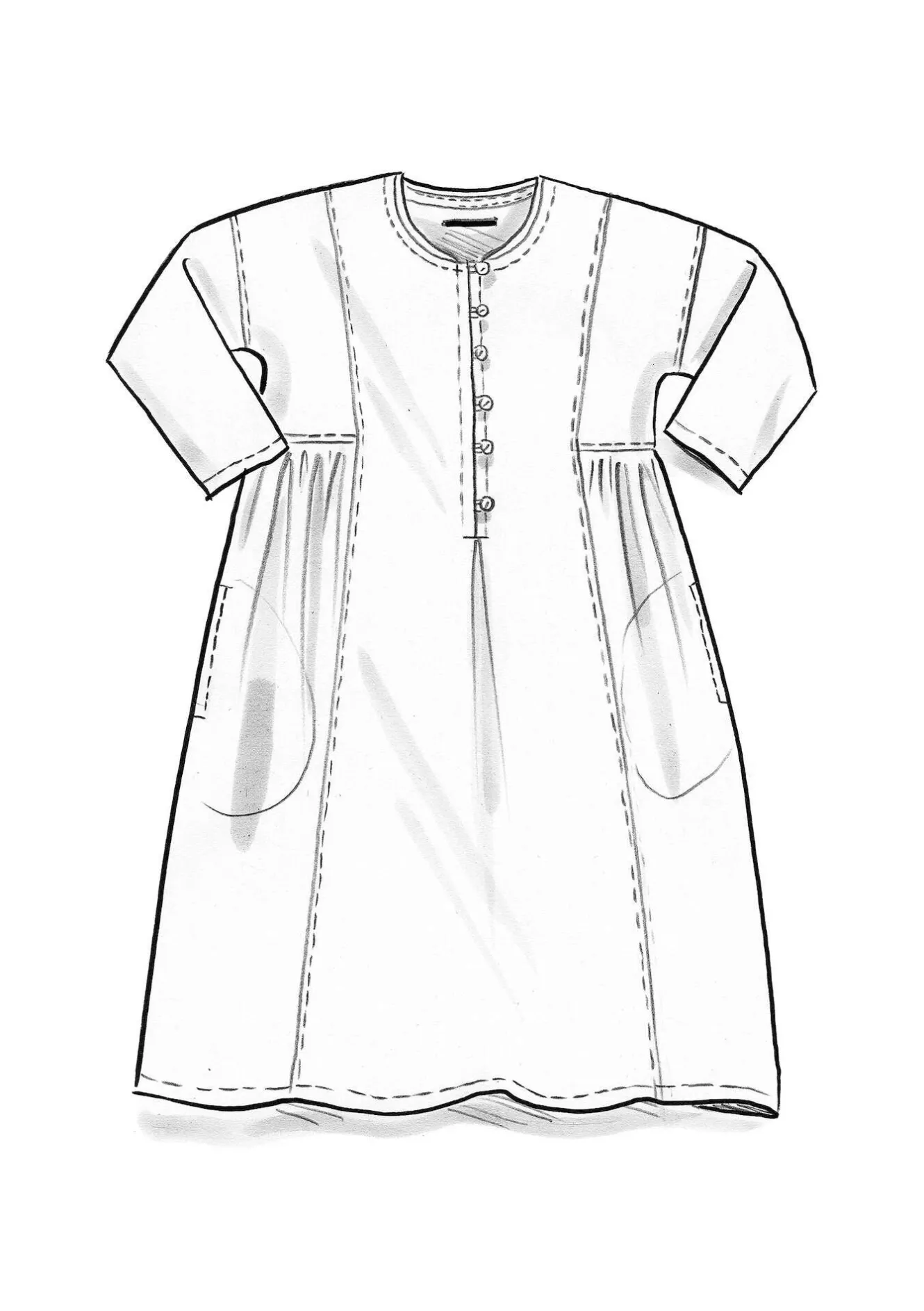 Gudrun Sjödén Vävd klänning ”Hedda” i ekologisk bomull