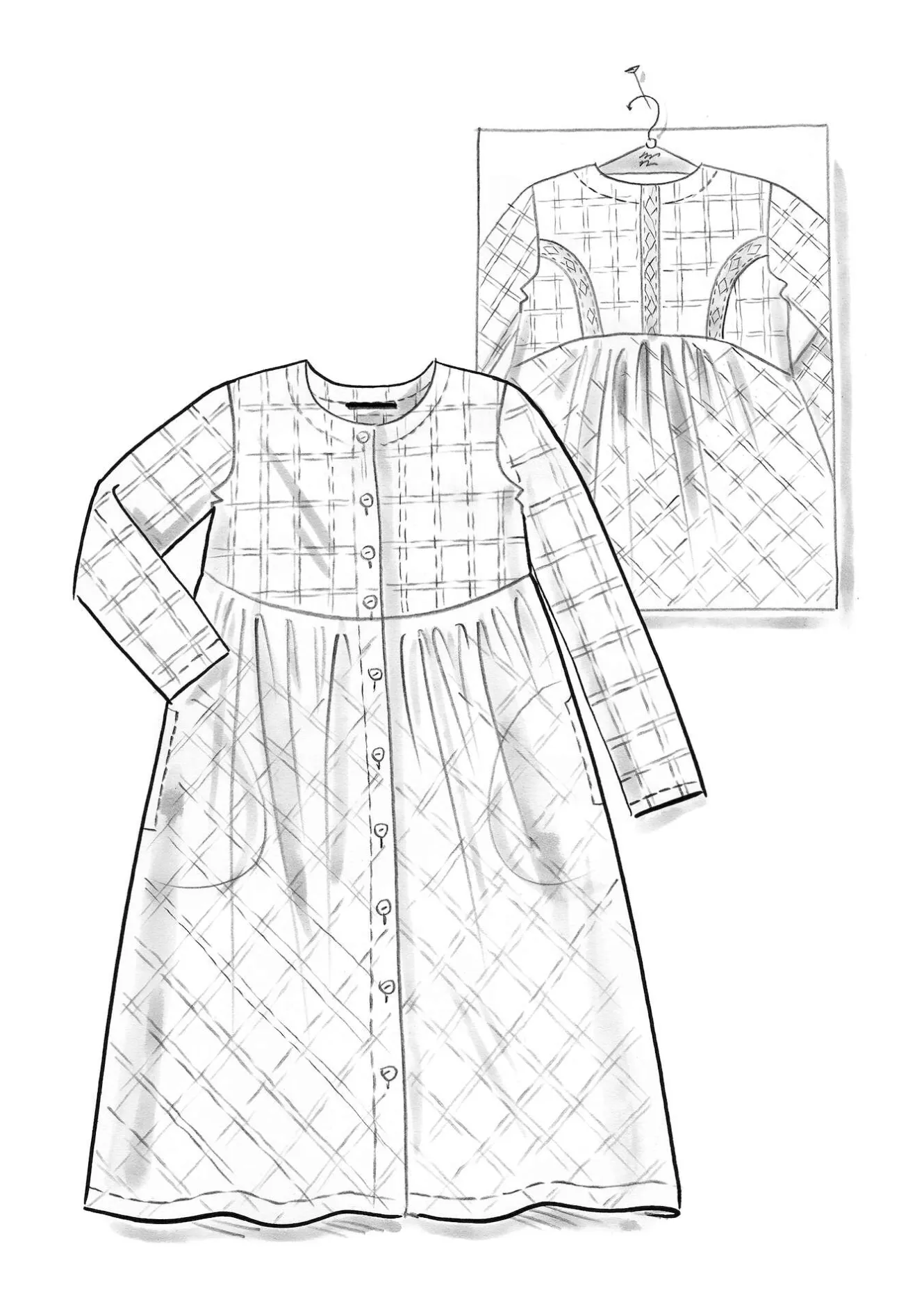 Gudrun Sjödén Vävd klänning "Helga" i ekologisk bomull