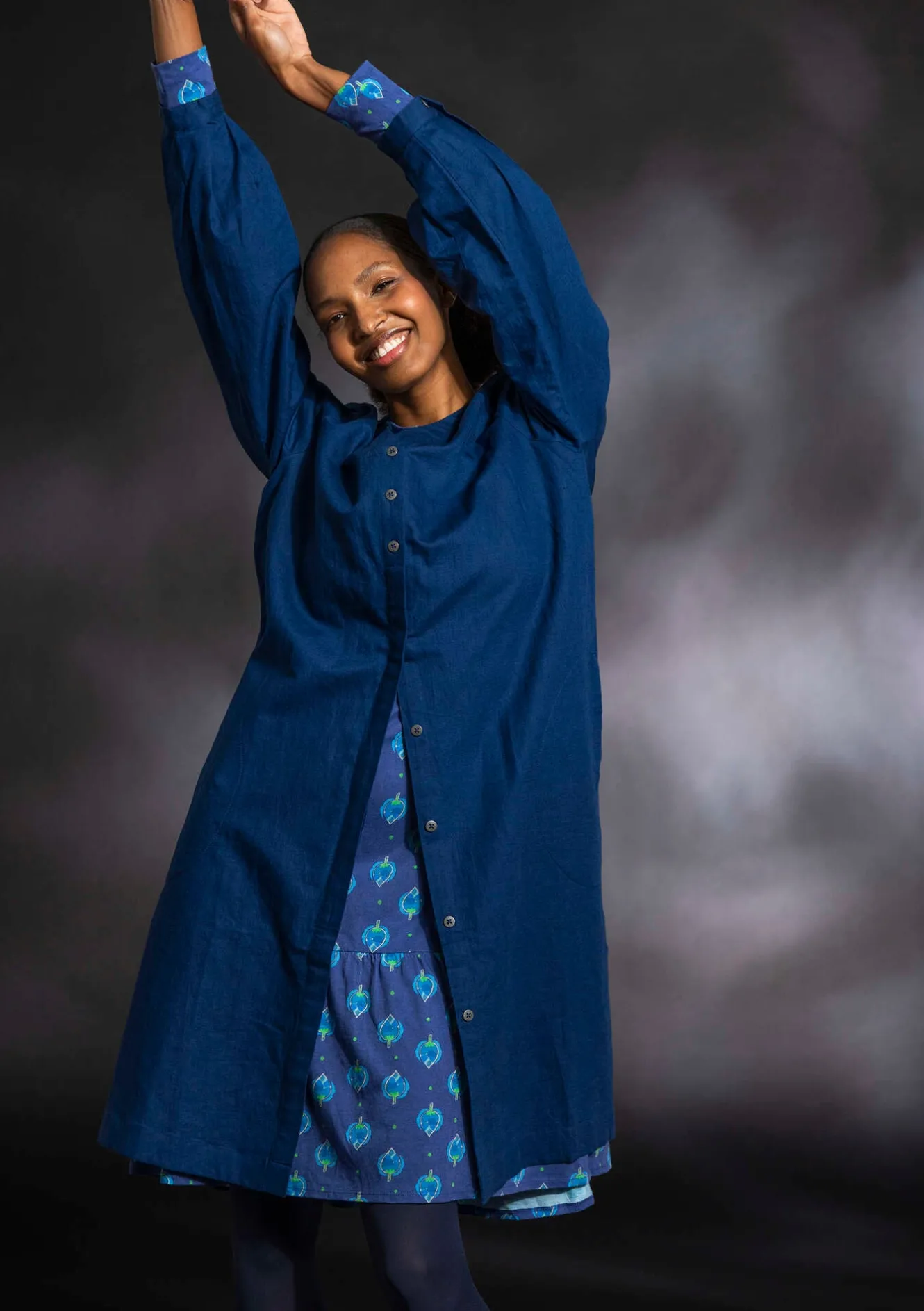 Gudrun Sjödén Vävd klänning i ekologisk bomull/lin