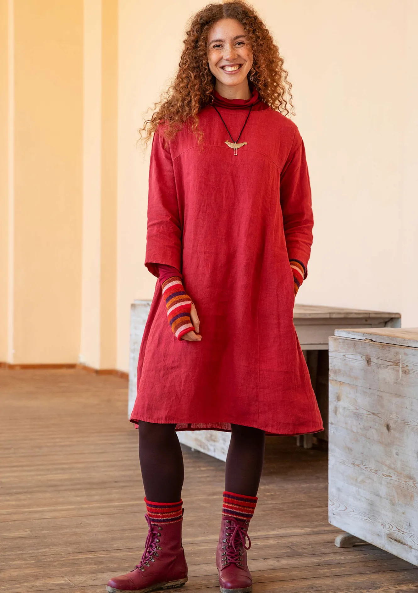 Gudrun Sjödén Vävd klänning i lin