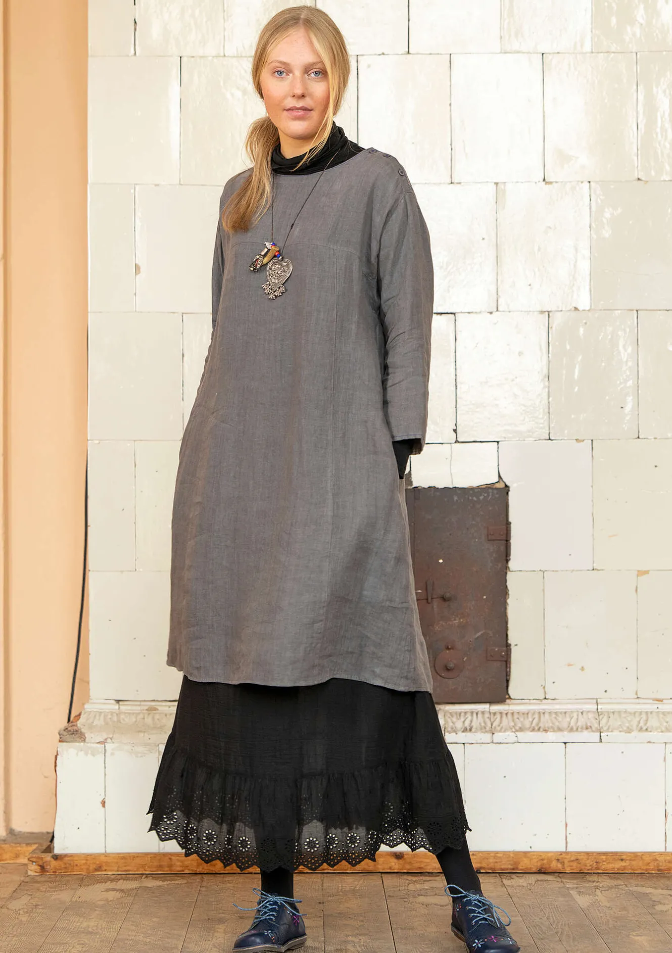 Gudrun Sjödén Vävd klänning i lin