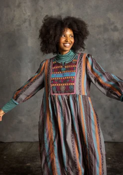 Gudrun Sjödén Vävd klänning "Jaipur" i ull/bomull