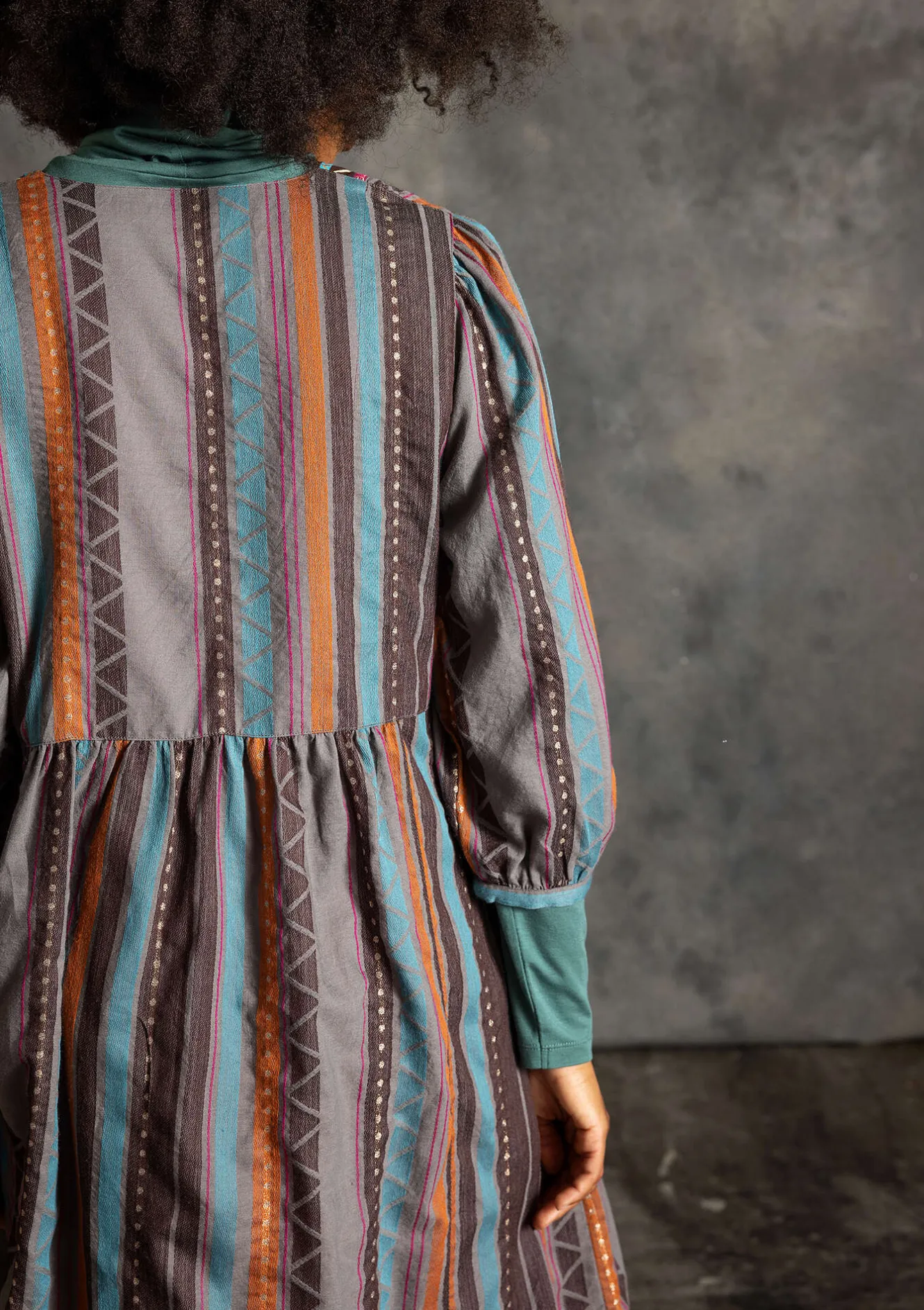 Gudrun Sjödén Vävd klänning "Jaipur" i ull/bomull