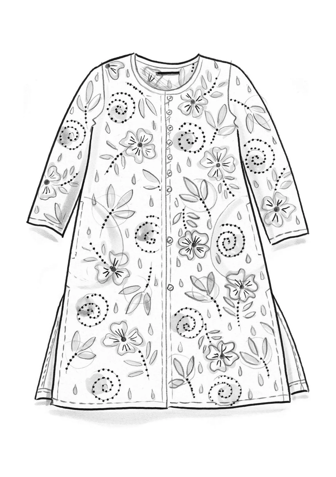 Gudrun Sjödén Vävd klänning "Kamala" i ekologisk bomull