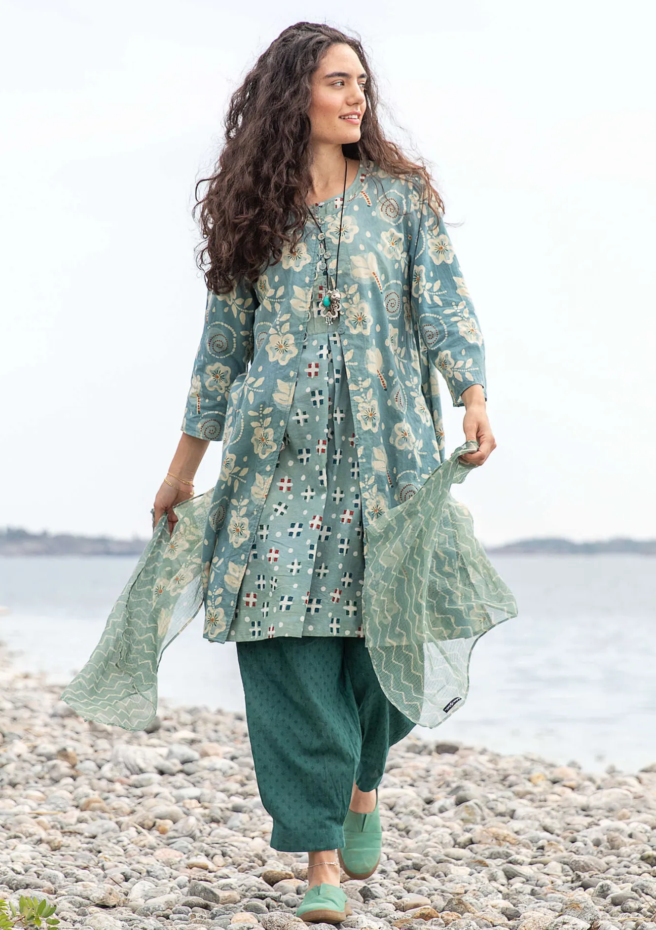 Gudrun Sjödén Vävd klänning "Kamala" i ekologisk bomull