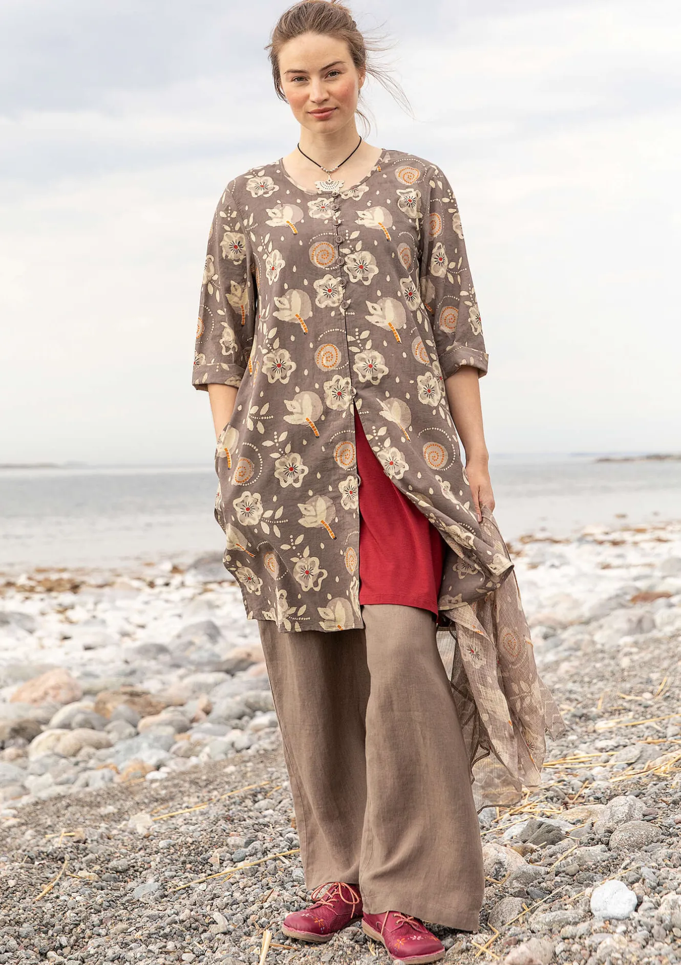 Gudrun Sjödén Vävd klänning "Kamala" i ekologisk bomull