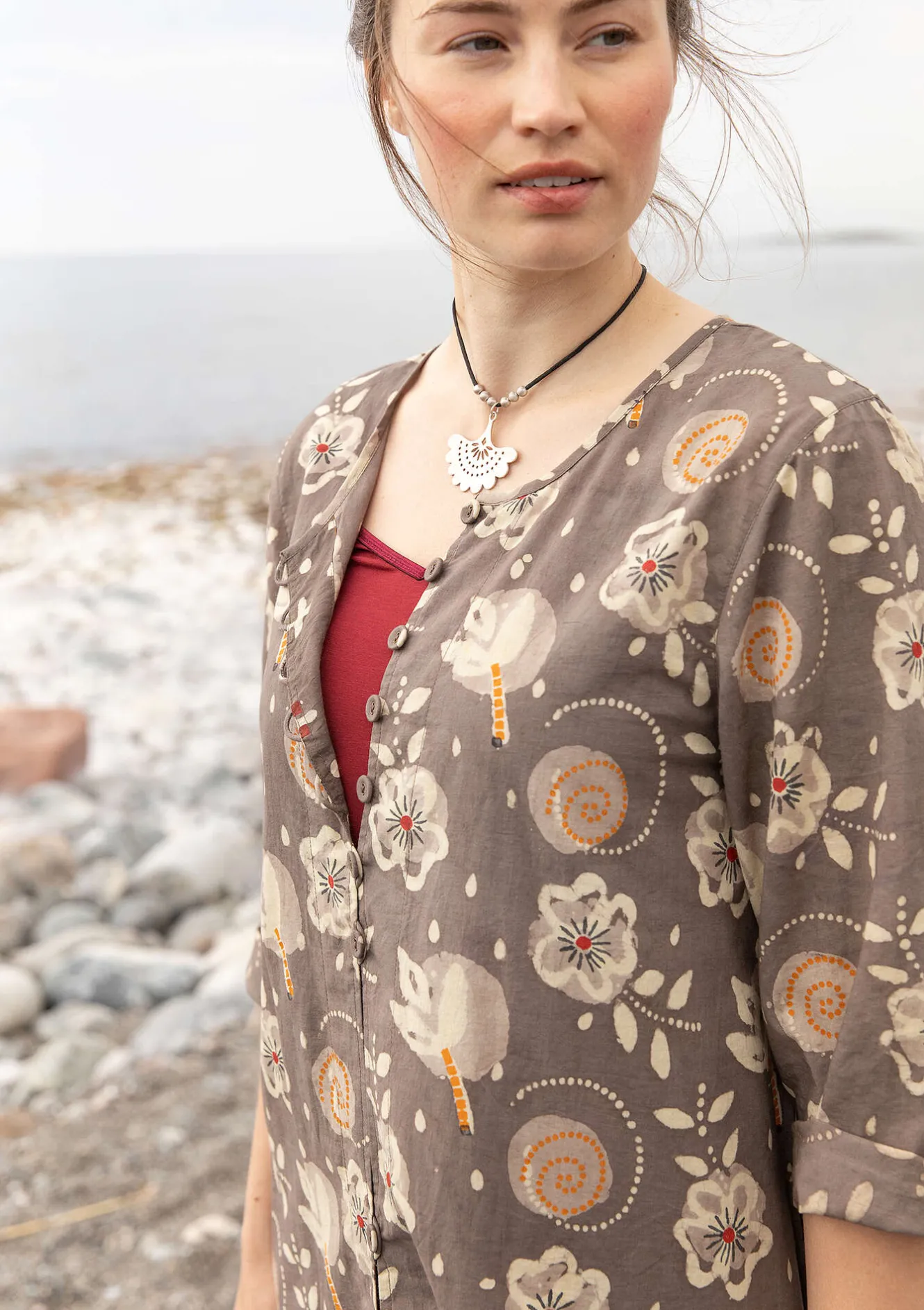 Gudrun Sjödén Vävd klänning "Kamala" i ekologisk bomull