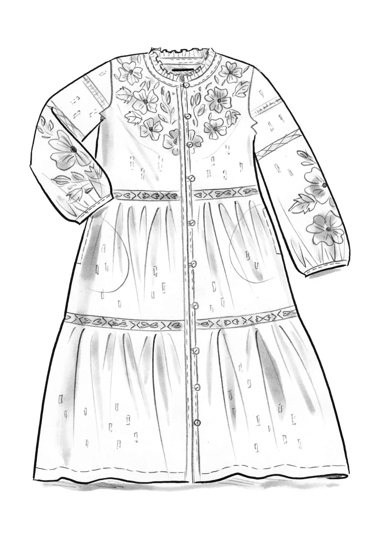 Gudrun Sjödén Vävd klänning "Åland" i ekologisk bomull