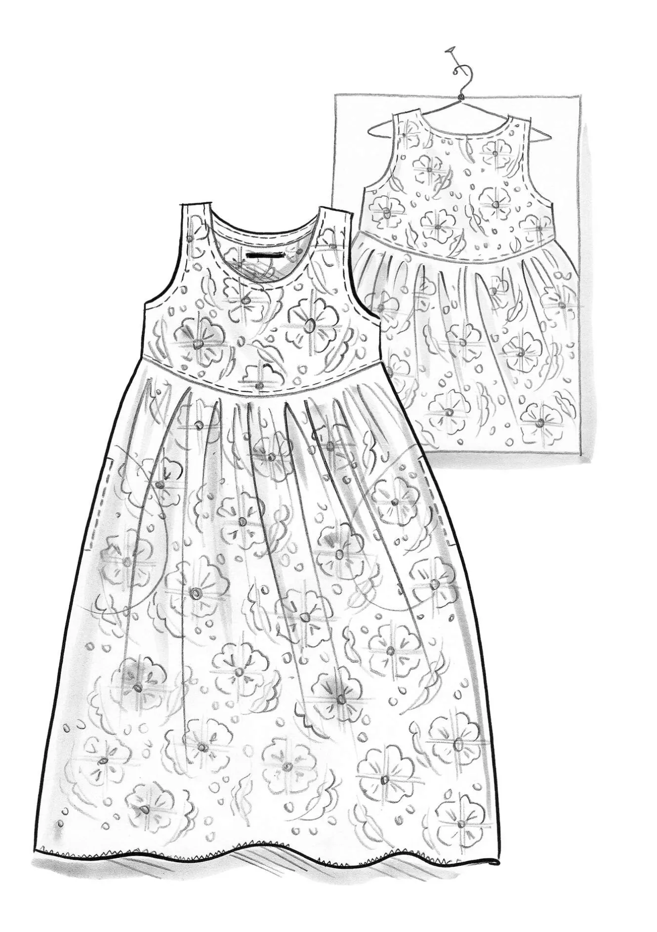 Gudrun Sjödén Vävd klänning "Öst" i ekologisk bomull