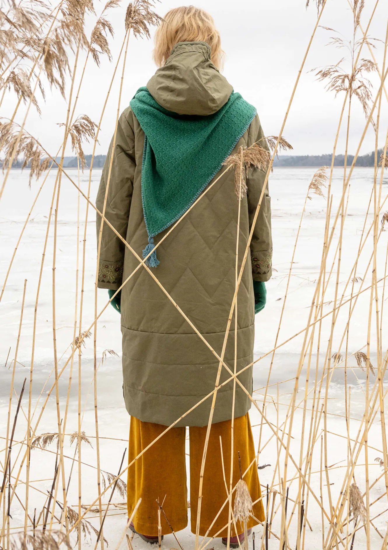 Gudrun Sjödén Vävd kviltad kappa "Svalbard"