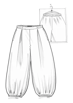 Gudrun Sjödén Vävd puffbyxa i ekologisk bomull