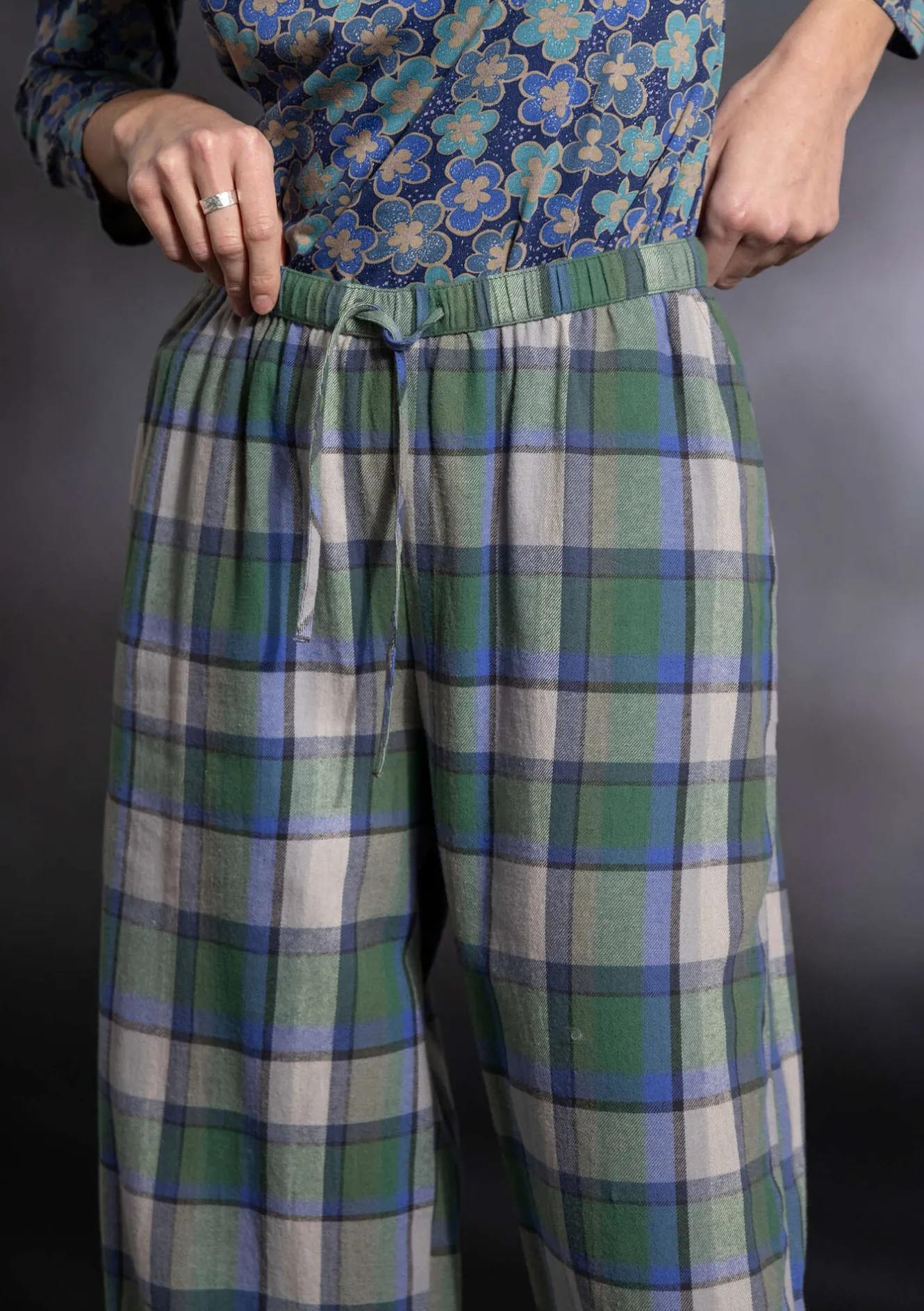 Gudrun Sjödén Vävd pyjamasbyxa "Skagen" i ekologisk bomull