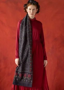 Gudrun Sjödén Vävd sjal "Kamelia" i ekologisk bomull/siden