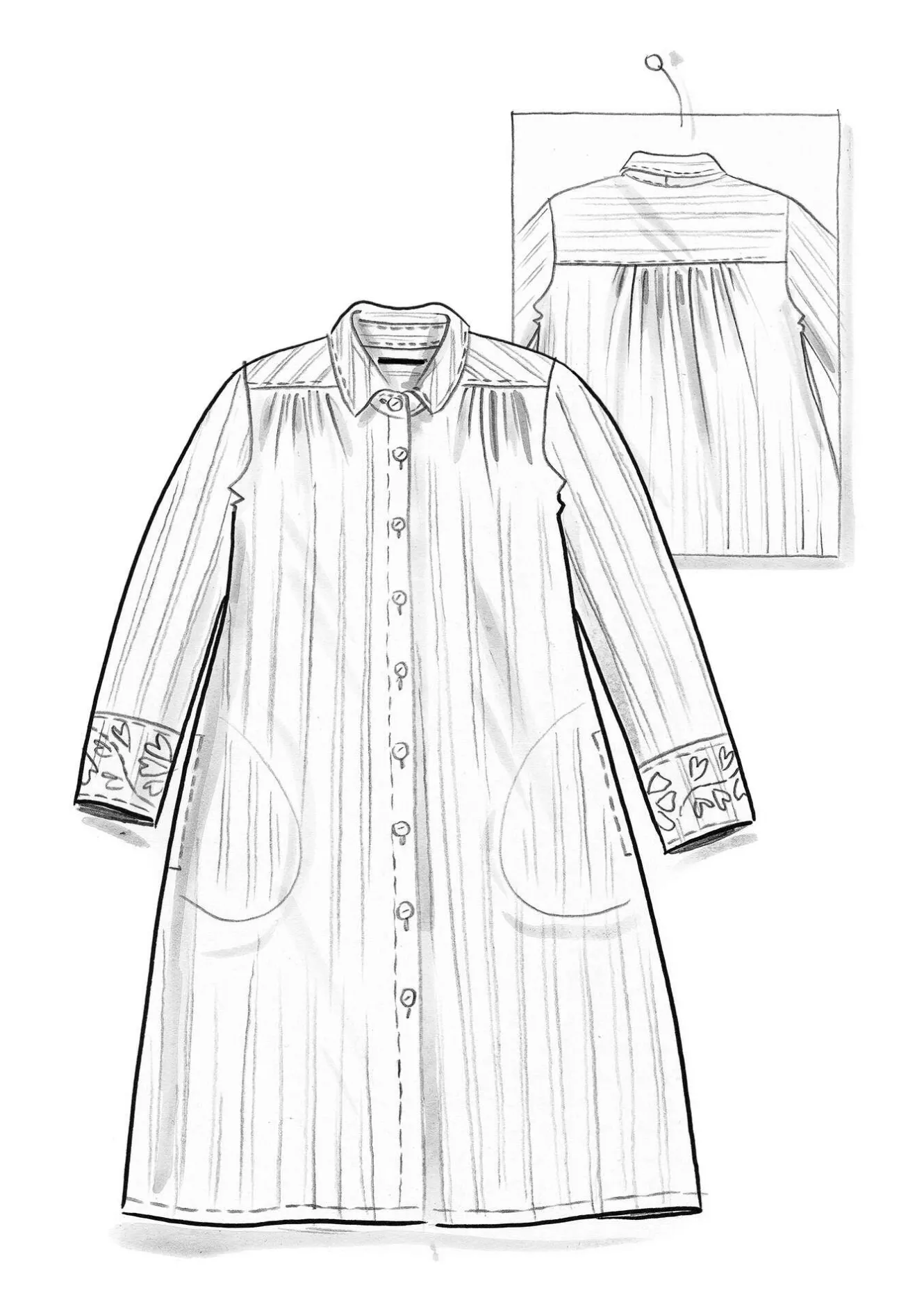 Gudrun Sjödén Vävd skjortklänning "Värmland" i ekologisk bomull