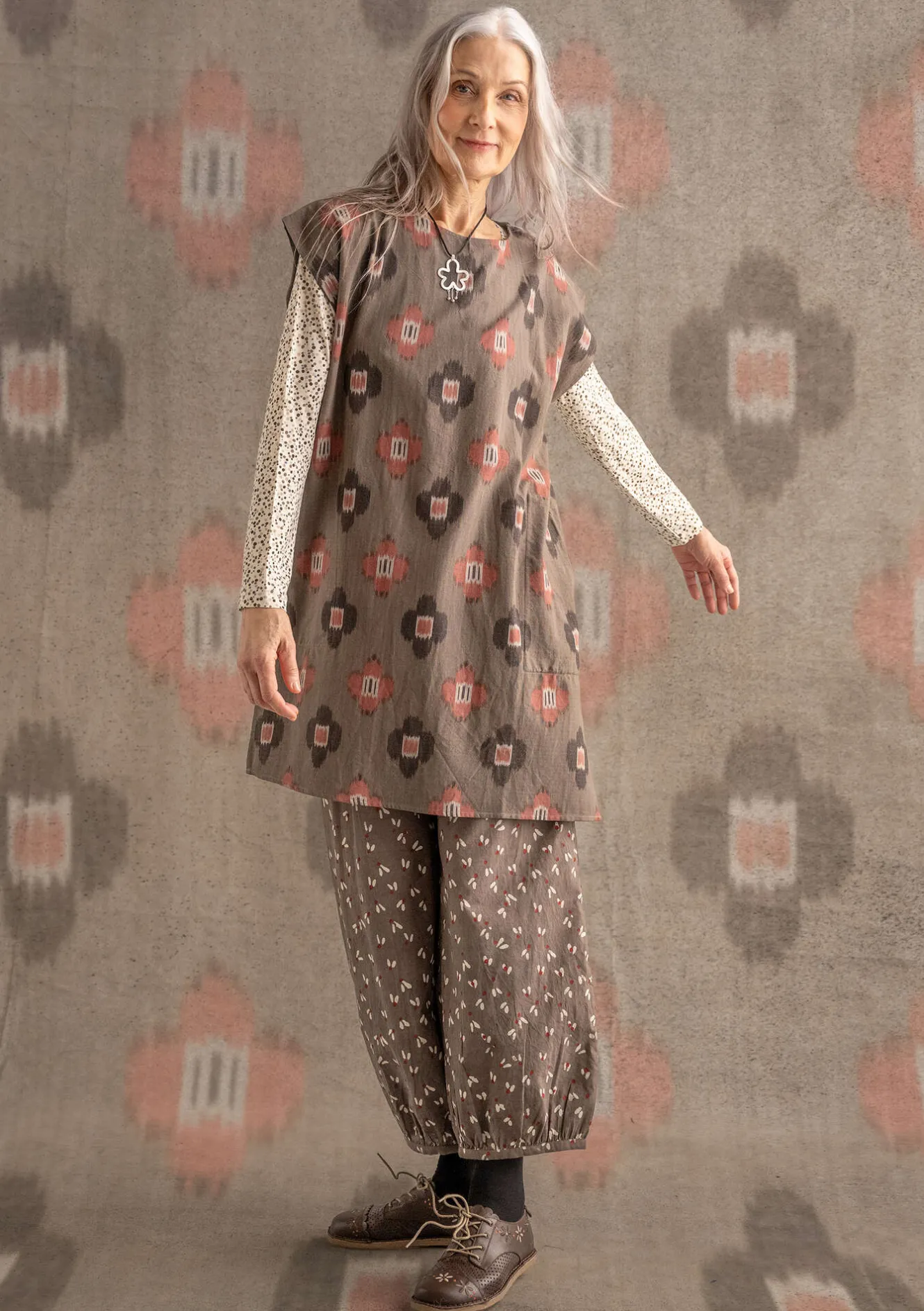 Gudrun Sjödén Vävd tunika "Harda" i bomull