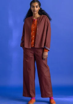 Gudrun Sjödén Vävd twillbyxa i ekologisk bomull