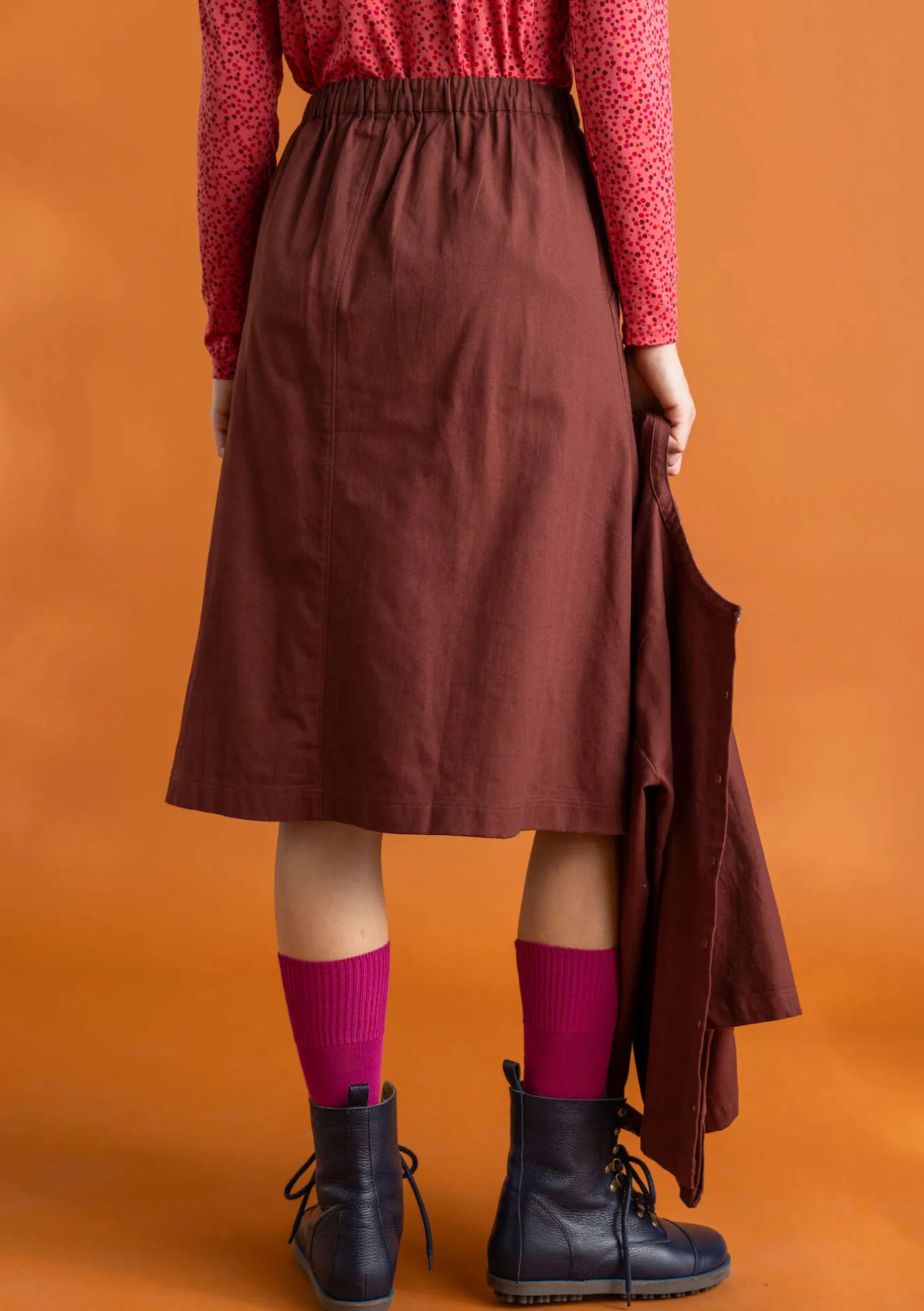 Gudrun Sjödén Vävd twillkjol i ekologisk bomull