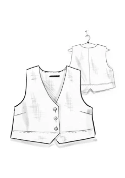 Gudrun Sjödén Vävd väst "Stina" i ekologisk bomull