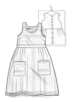 Gudrun Sjödén Vävd västklänning ”Ava” i ekologisk bomull