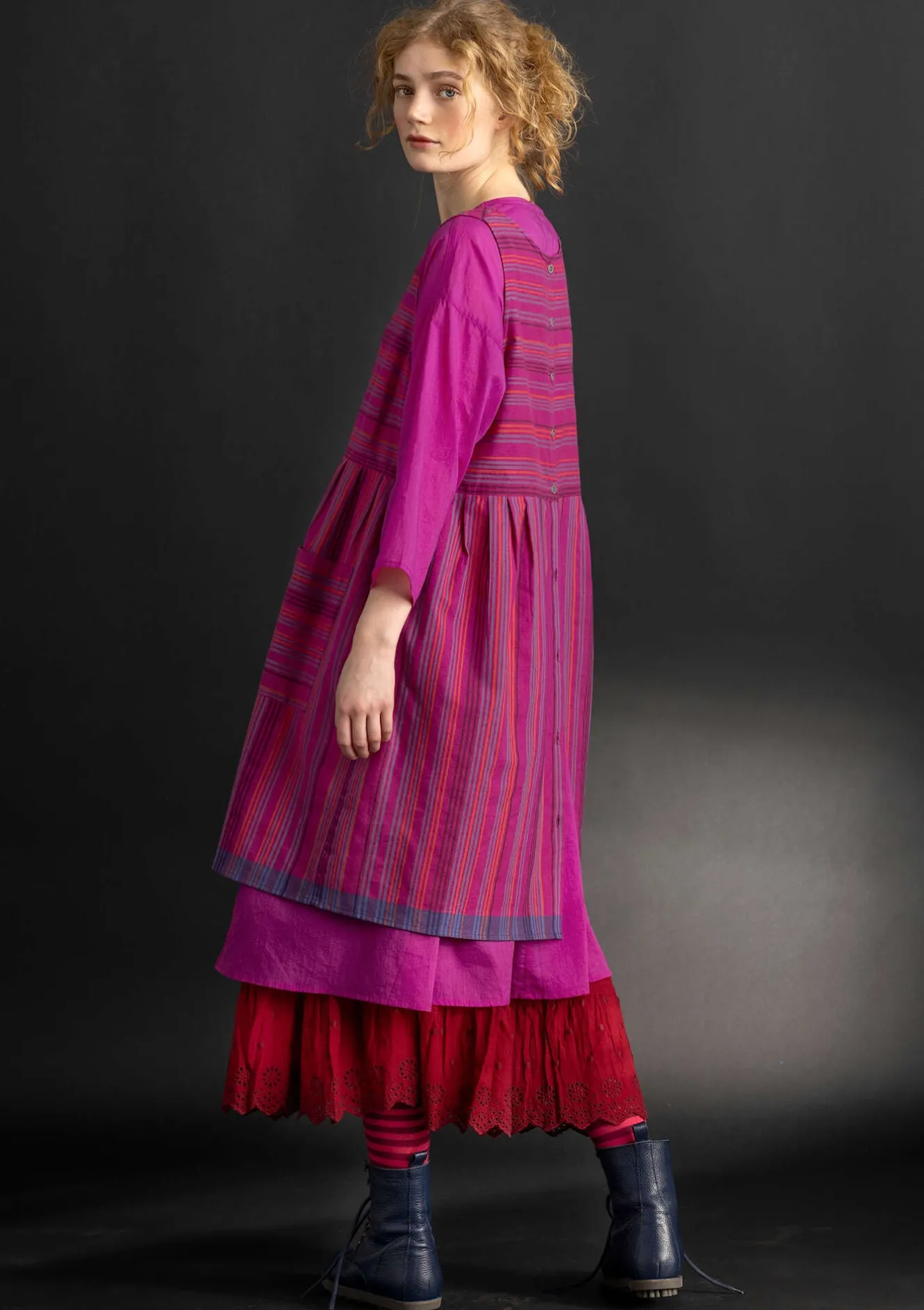 Gudrun Sjödén Vävd västklänning ”Ava” i ekologisk bomull