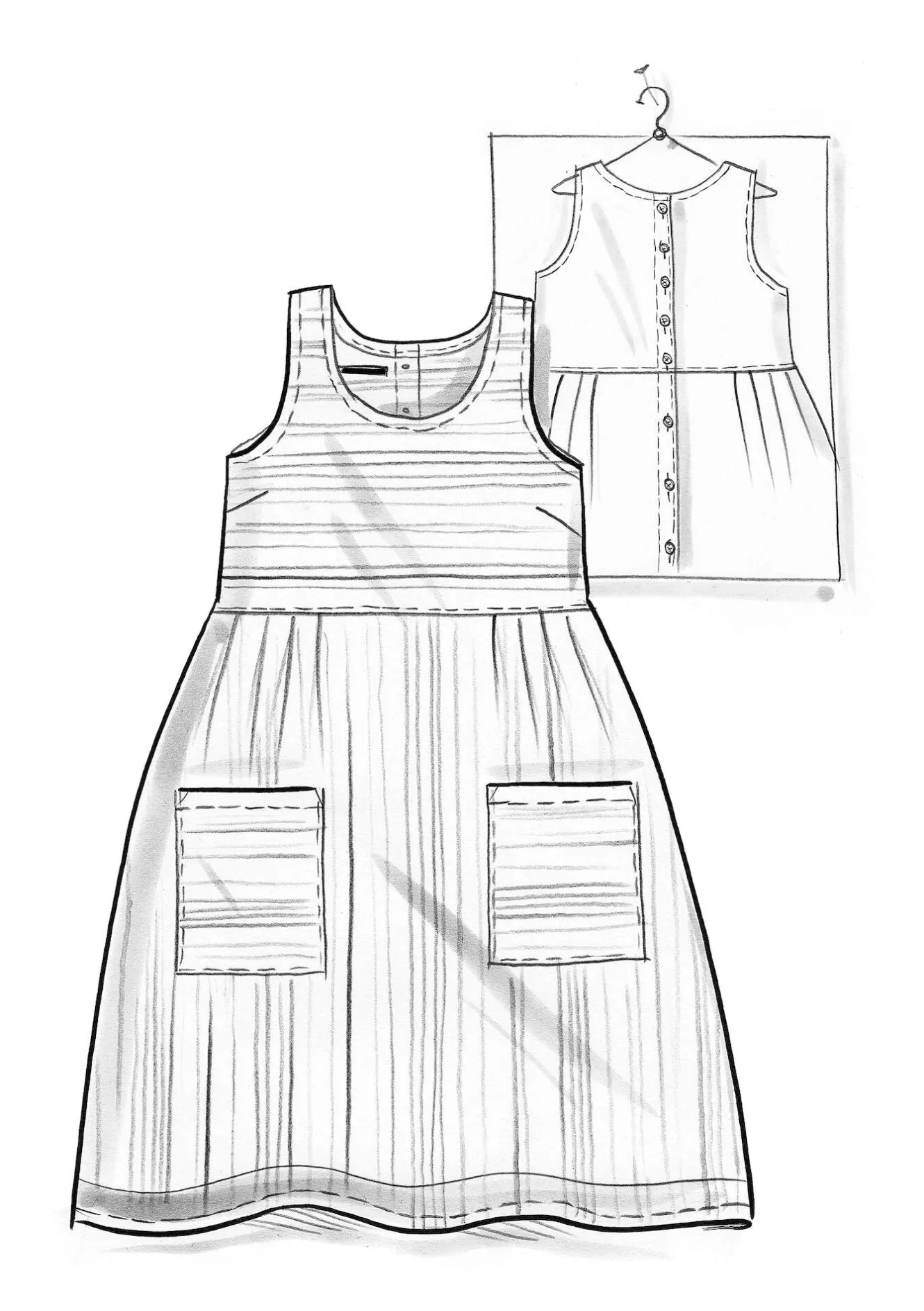 Gudrun Sjödén Vävd västklänning ”Ava” i ekologisk bomull